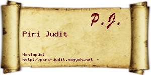 Piri Judit névjegykártya